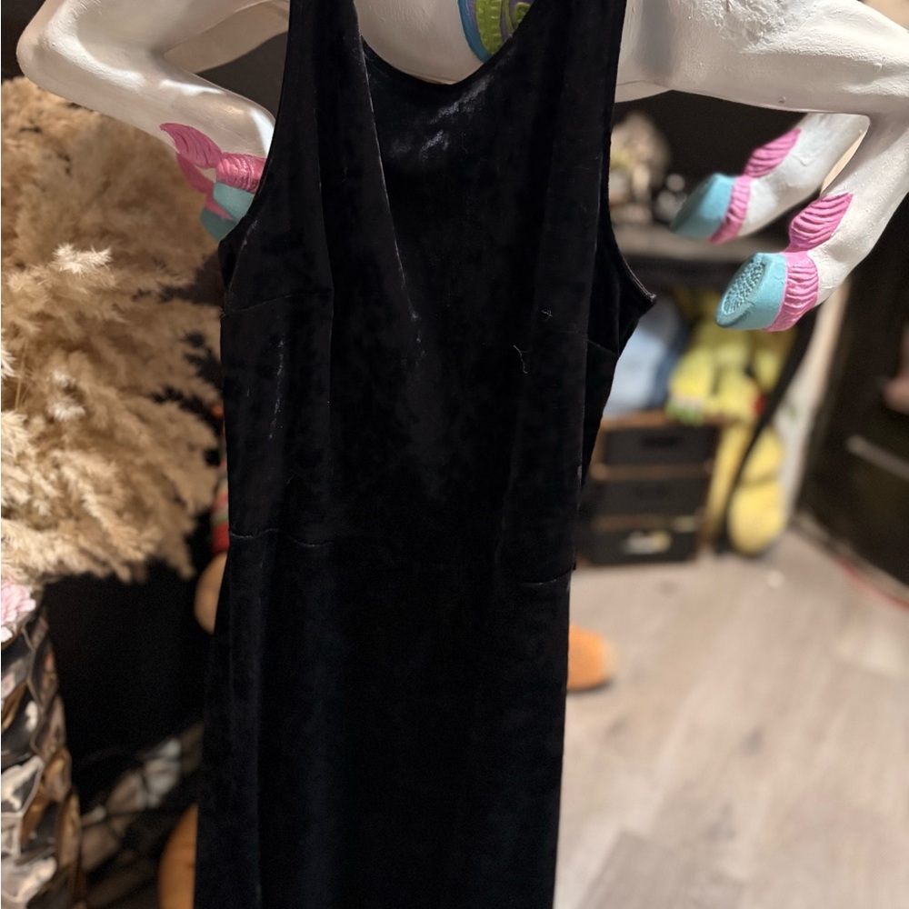 Source Unknown Black Halter Sheath Mini Dress